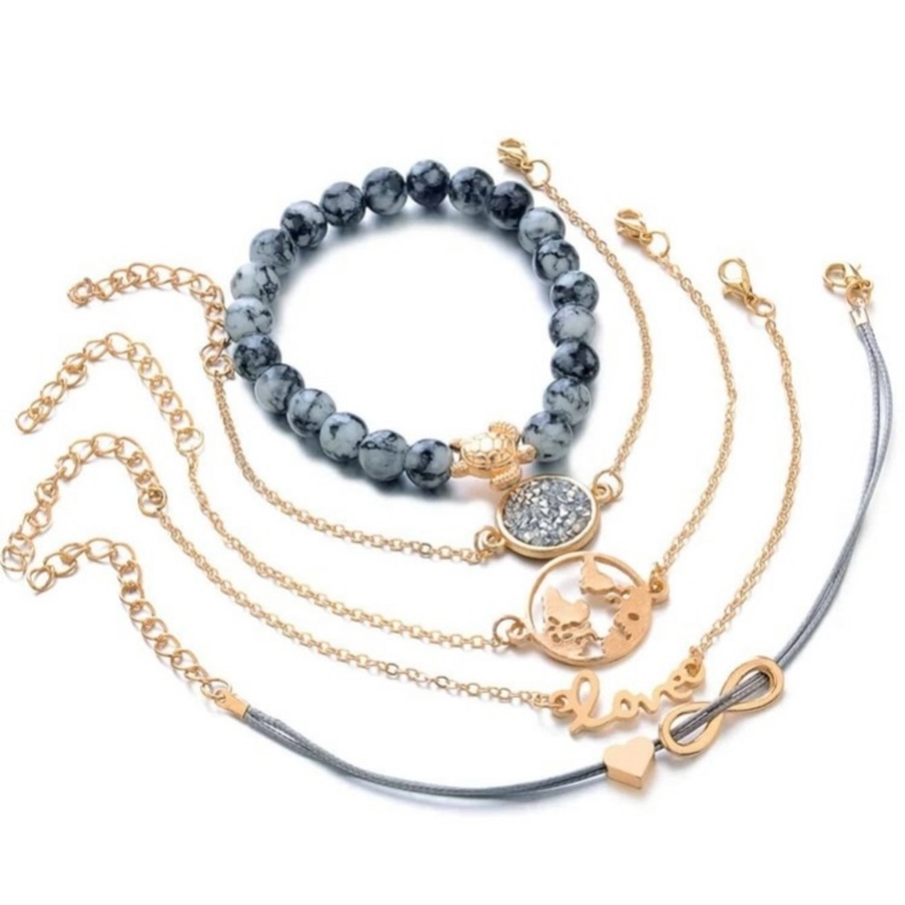 ⭐3/$30 | 5-Piece Love, Travel, Infinity Bracelets - Picture 3 of 3